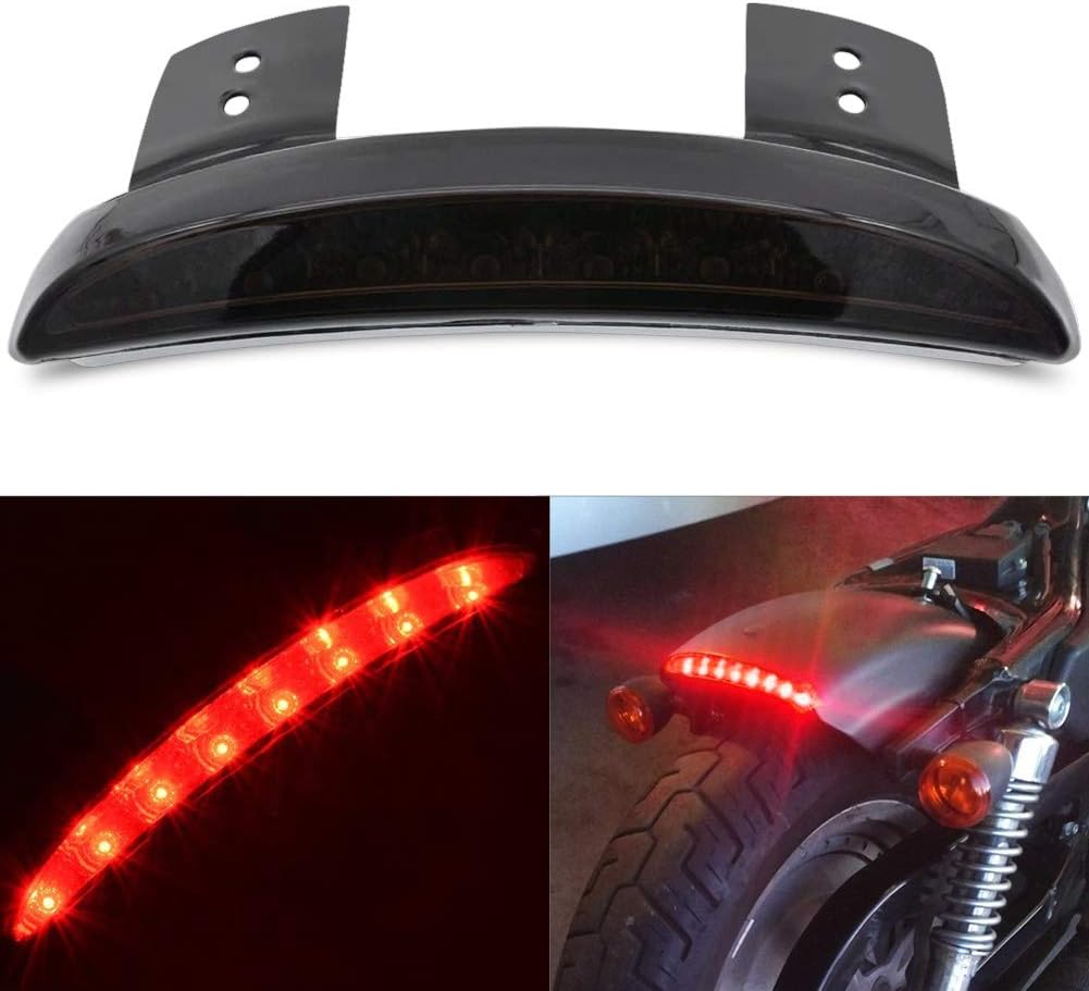 KATUR Motorrad Stop Abgeschnittene Kotflügelkante Laufende Bremse Rücklicht Kompatibel mit Sportster