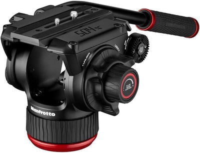 Manfrotto 504X Fluid-Videokopf mit Aluminium 645 Fast Twin Leg Videostativ, Kit mit Fast-Stativ und