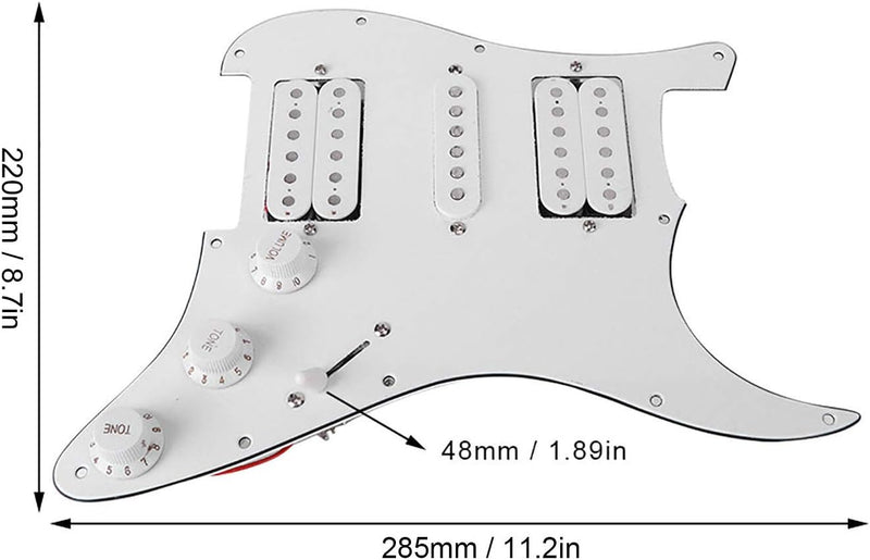 Gitarren Schlagbrett, Prewired Schlagbrett Loaded Pickguard mit Humbucker Tonabnehmer Set für Ersatz