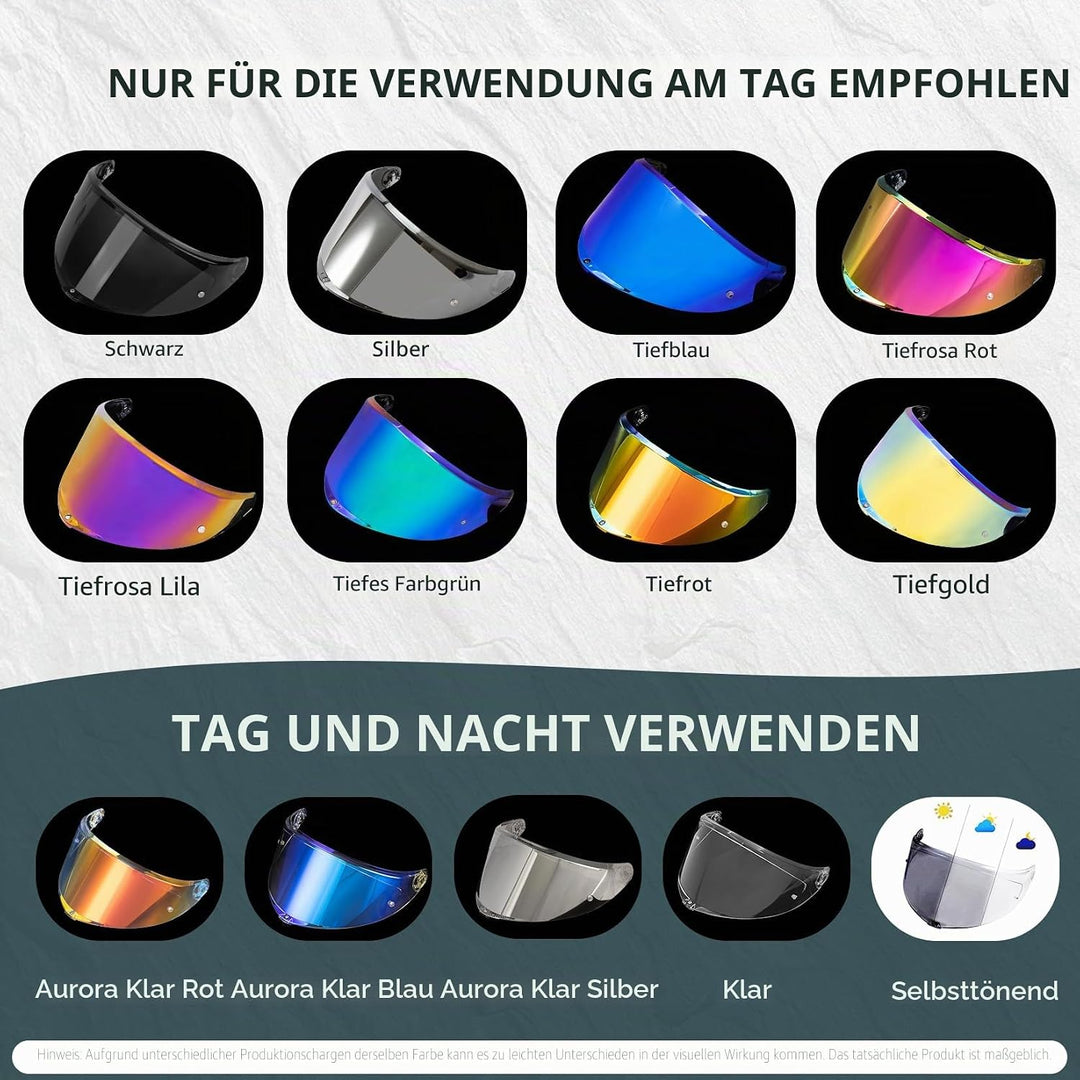 PSLER Für AGV K6 K6s Visier Verspiegelt Helmvisier, Helmgesichtsschutz Getöntes Visier Motorradhelm