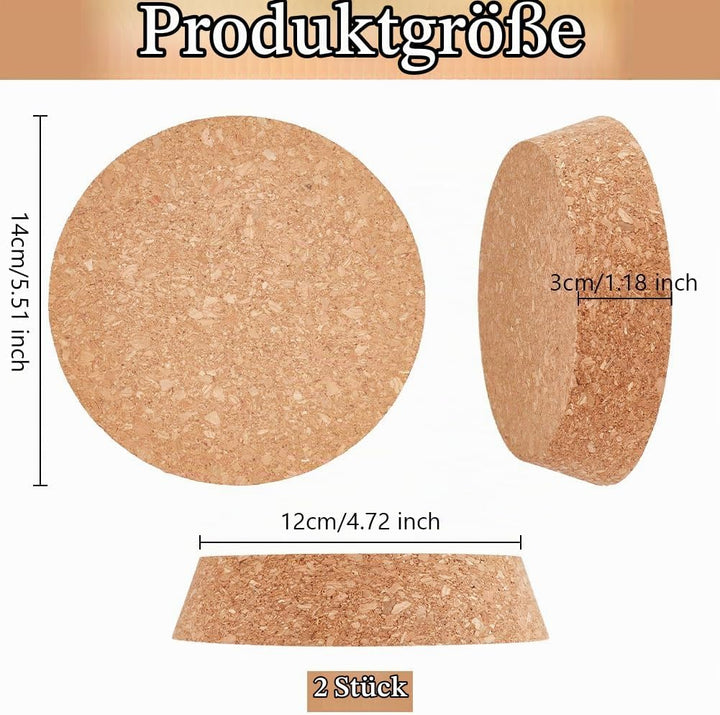 OLYCRAFT 2 Stück Grosse Konische Korken Holzkorken Deckel Flaschendeckel Korken 12~14 cm Weinflasche