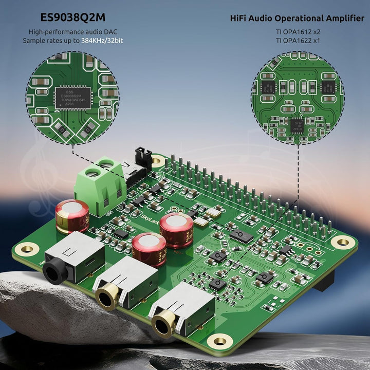 Raspberry Pi HiFi DAC Pro Hat ES9038Q2M Audiokarte PCM DSD verlustfrei High Resolution Digital-zu-An