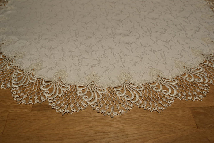 Plauener Spitze by Modespitze 3086E_14_120 Tischdecke Nizza E, Grösse 120 cm, rund 120 cm rund, 120