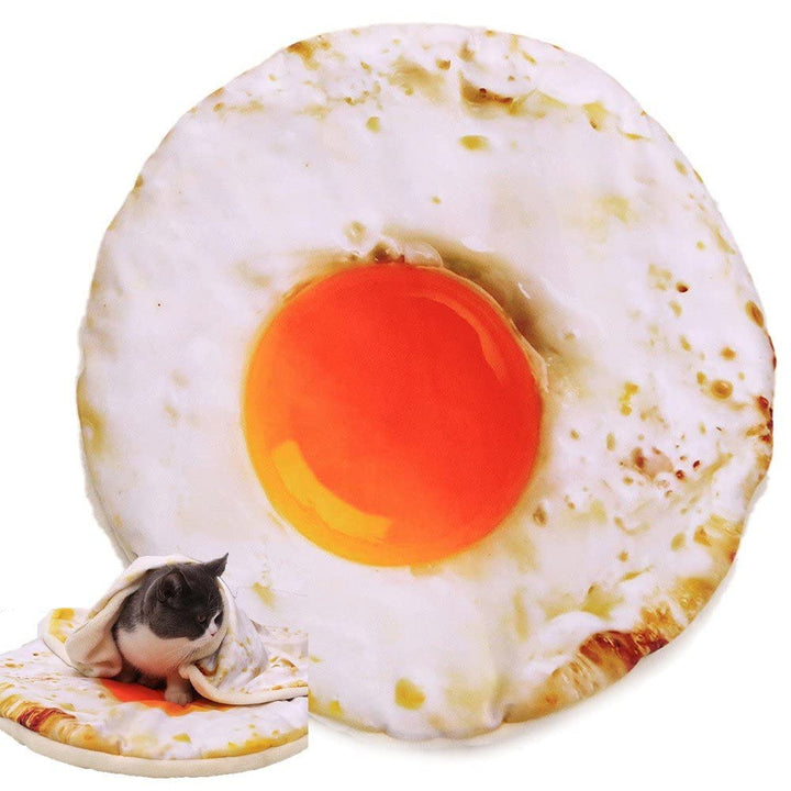 Komfort Pizza Katze Matte Weich Warm Hunde Schlaf Bett Matte Katze Decke Pochierte Ei Neuheit Schlaf