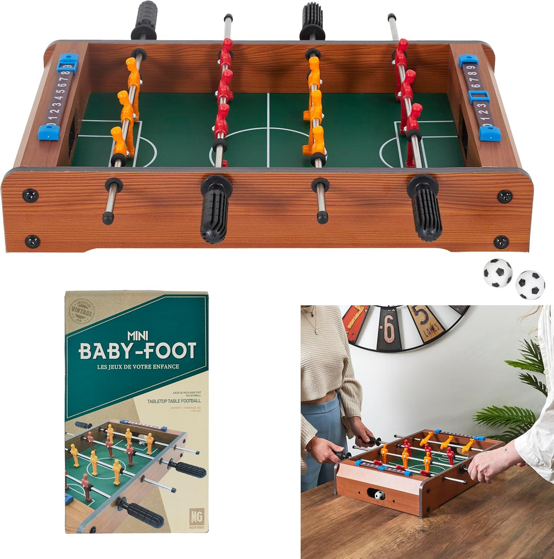 Mister Gadget MG2018 Tischfussball Baby Foot, mit Halterung und Montageanleitung (Deutsch Nicht gara