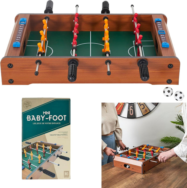 Mister Gadget MG2018 Tischfussball Baby Foot, mit Halterung und Montageanleitung (Deutsch Nicht gara