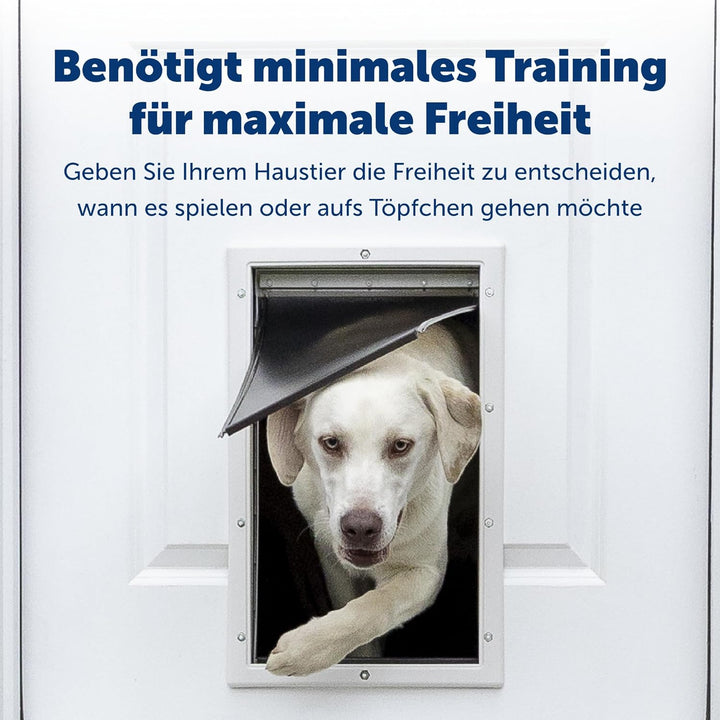 PetSafe Staywell Aluminium-Haustiertür, Mit Magnetverschluss und 2 Verschlussoptionen, Für Haustiere