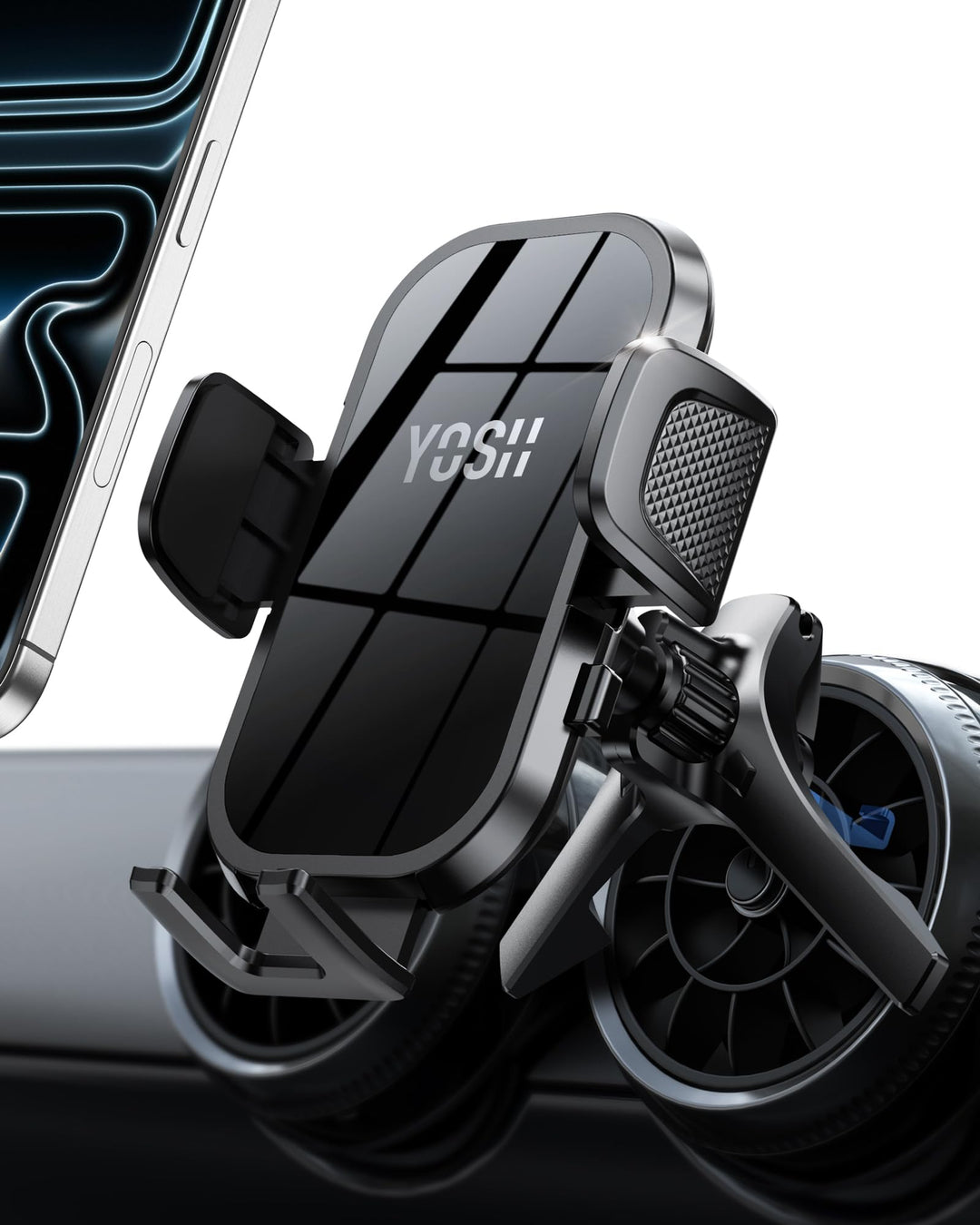 YOSH Handyhalterung Auto für Runde Lüftung [2.0 Upgrade für Audi], Upgrade-Dreieckshaken für Audi A1