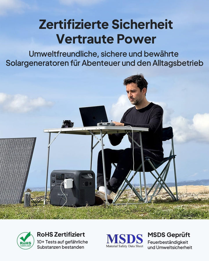 BLUETTI Elite 200 V2 Tragbare Powerstation & Charger 2 (separat lieferbar), 2073,6Wh Backup mit 2 26