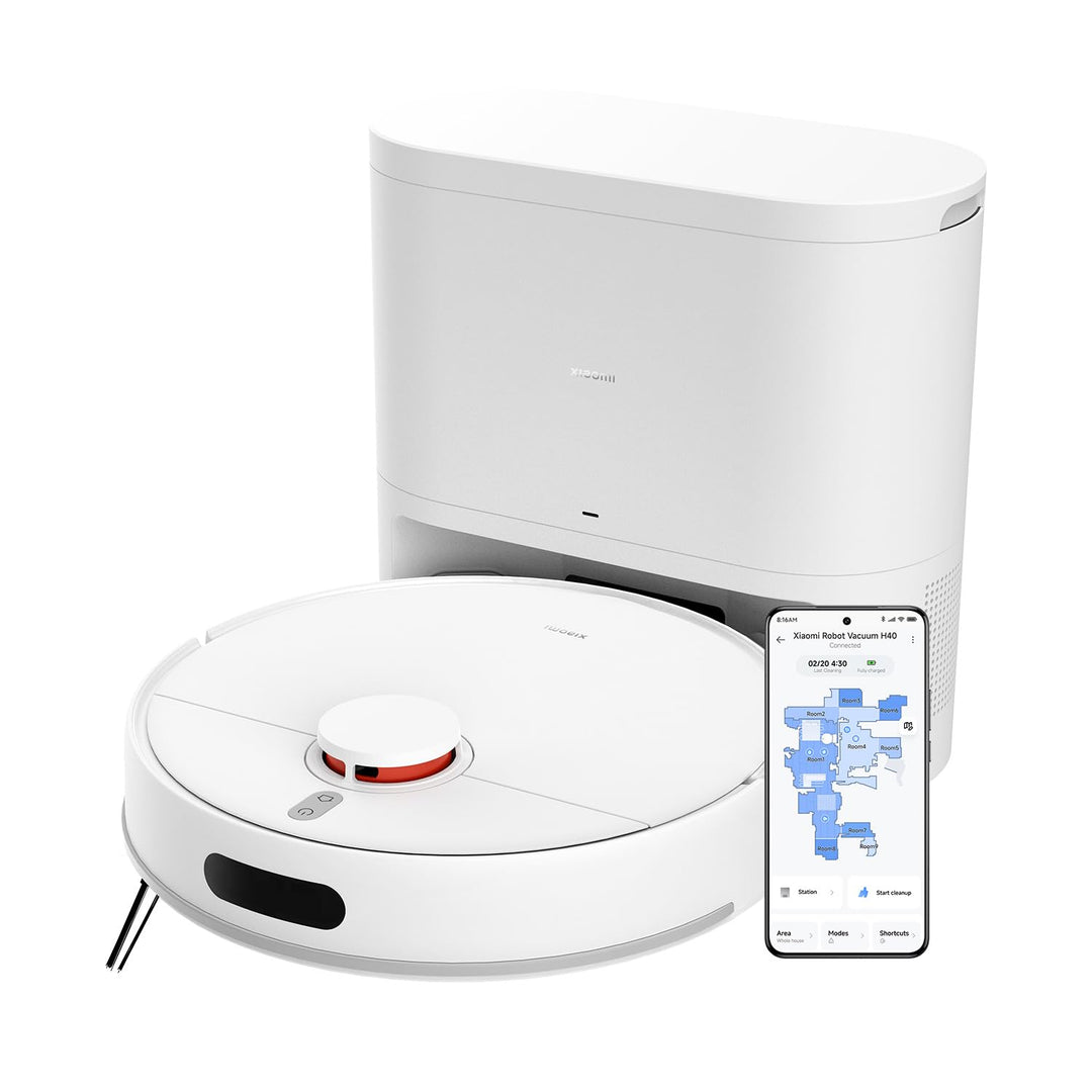 XIAOMI Saugroboter Mit Wischfunktion H40,10000Pa Saugkraftsaugroboter,Mit LDS-Laser-Navigation Staub