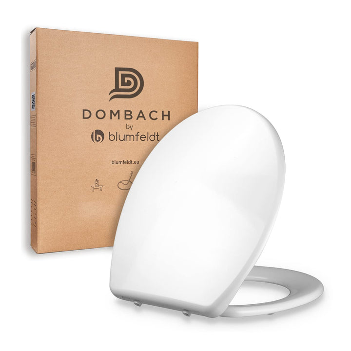 Dombach® Premium Toilettendeckel mit Absenkautomatik Abnehmbar (Weiss) WC Sitz mit Absenkautomatik,