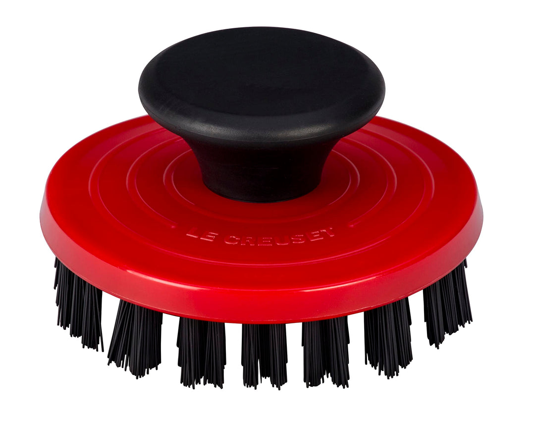 Le Creuset Reinigungsbürste für Grill- und Bratpfannen, Kunststoff, Kirschrot, 93010200060000 Single