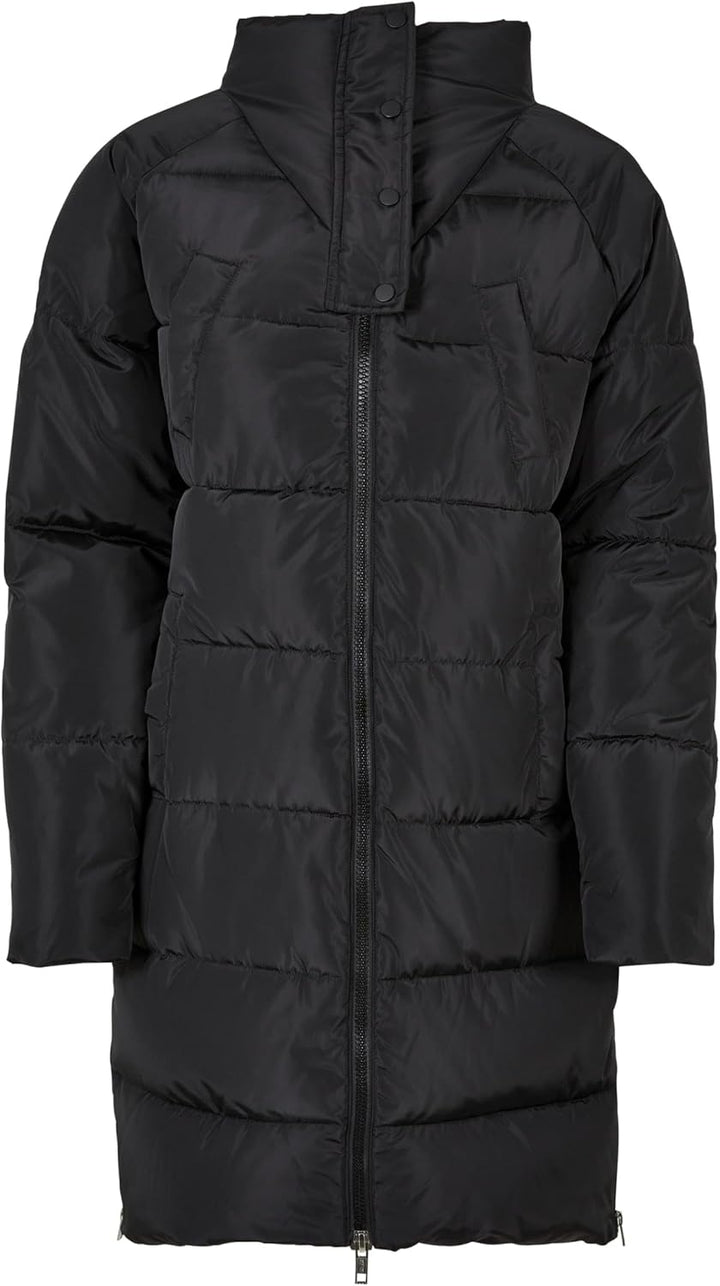 Urban Classics Damen Ladies High Neck Puffer Coat Jacke S Schwarz, S Schwarz