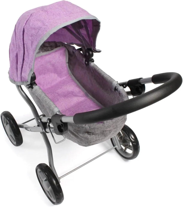 Bayer Chic 2000 Puppenwagen Lilli, Kleiner Puppenwagen für die jüngsten Puppenmuttis, Melange Lila,
