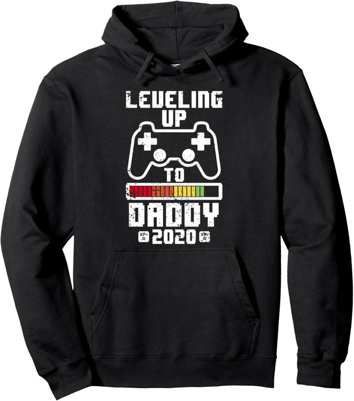 Leveling up to Dad 2020 Schwangerschaft Ankündigung Vater Pullover Hoodie