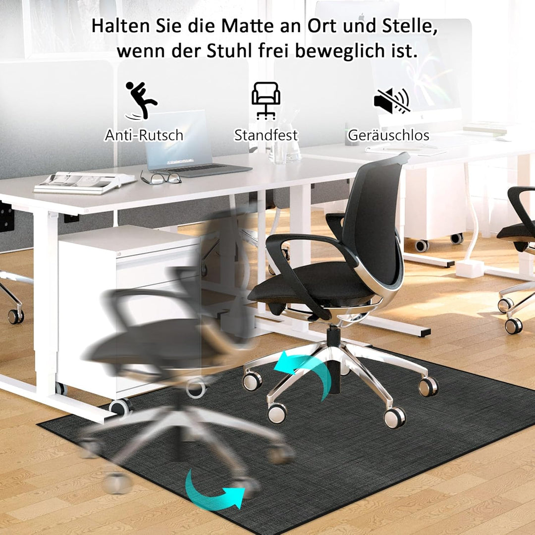Bodenschutzmatte Bürostuhl 90X120 cm - Luxuriöse Bedruckter Stoff Bürostuhl Unterlage für Parkett un