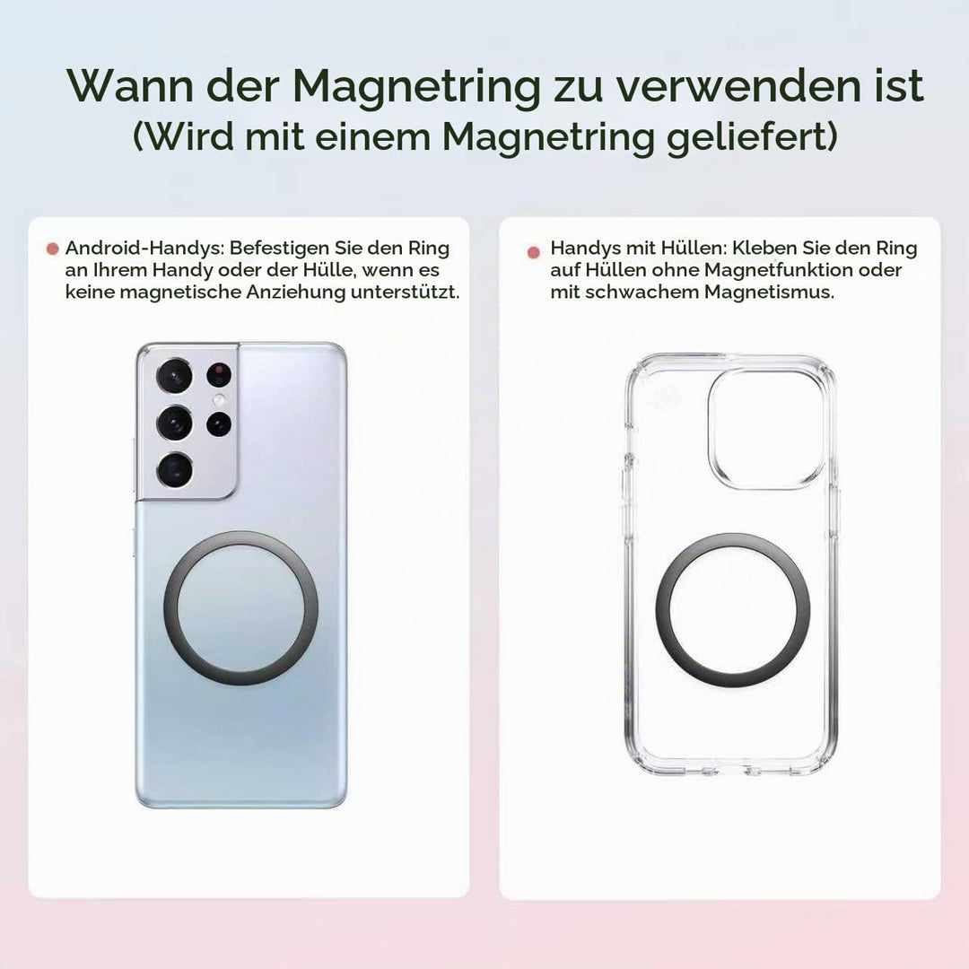 Magcheer Trinkflasche mit Handyhalterung 1L Magnetische Wasserflasche 360° Verstellbar Flasche Magne
