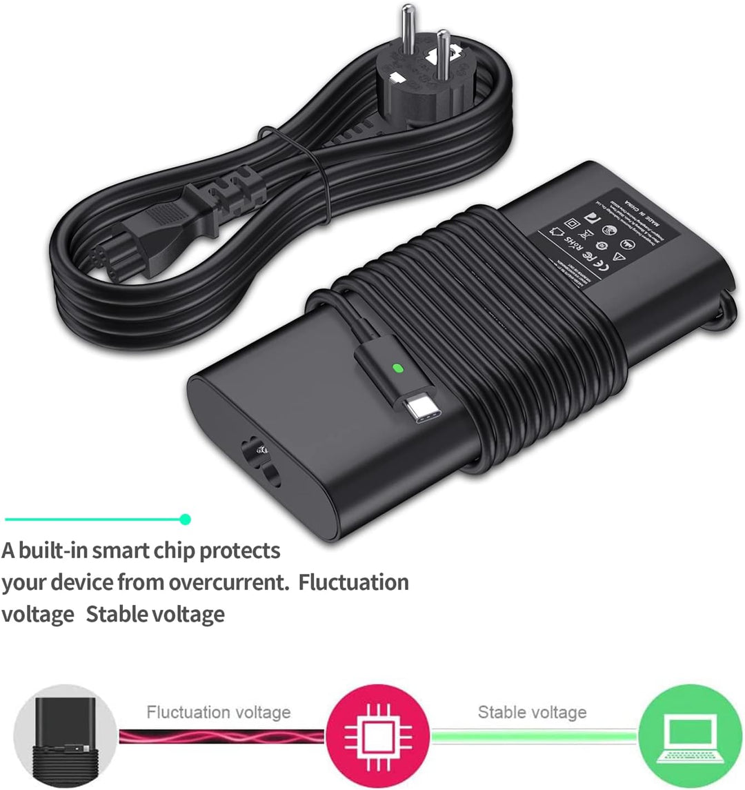 20V 4.5A 90W Ladegerät USB C für Dell Latitude 11 12 13 5175 5285 5289 7275 7285 7370 5280 5480 7280