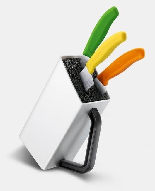 Victorinox Swiss Classic Messerblock ohne Inhalt, Messer-Aufbewahrung, Kompaktes Design, weiss, Weis
