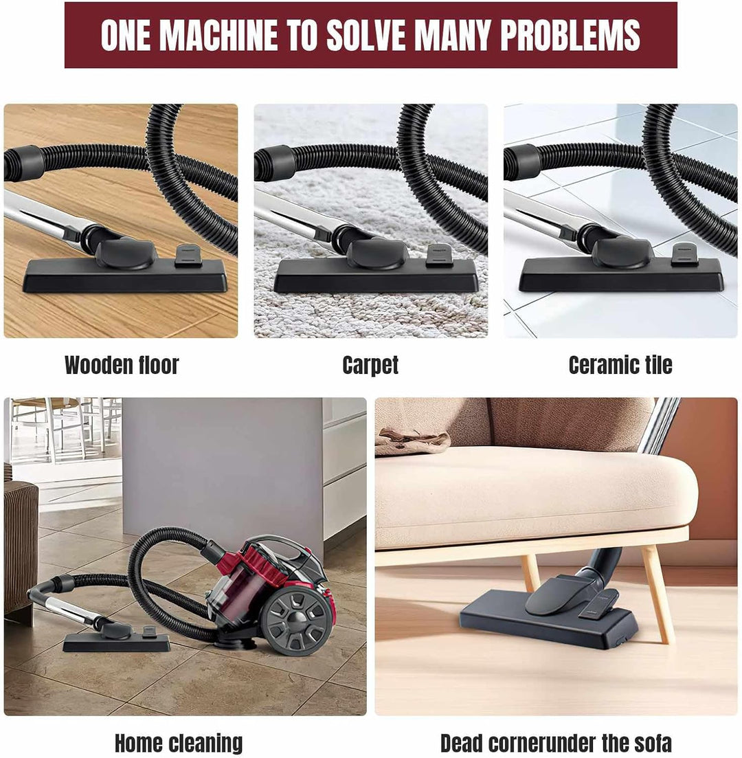 Beutelloser Staubsauger, 2500W Staubsauger Beutellos, Staubsaugers ohne Beutel 15 kPa, Leise, mit HE