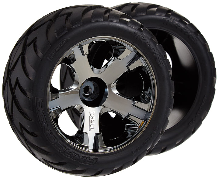 Traxxas 3776A All-Star mit Anaconda GP RR/EP FR Reifen und Rad Modellautoteile, schwarz/Chrom