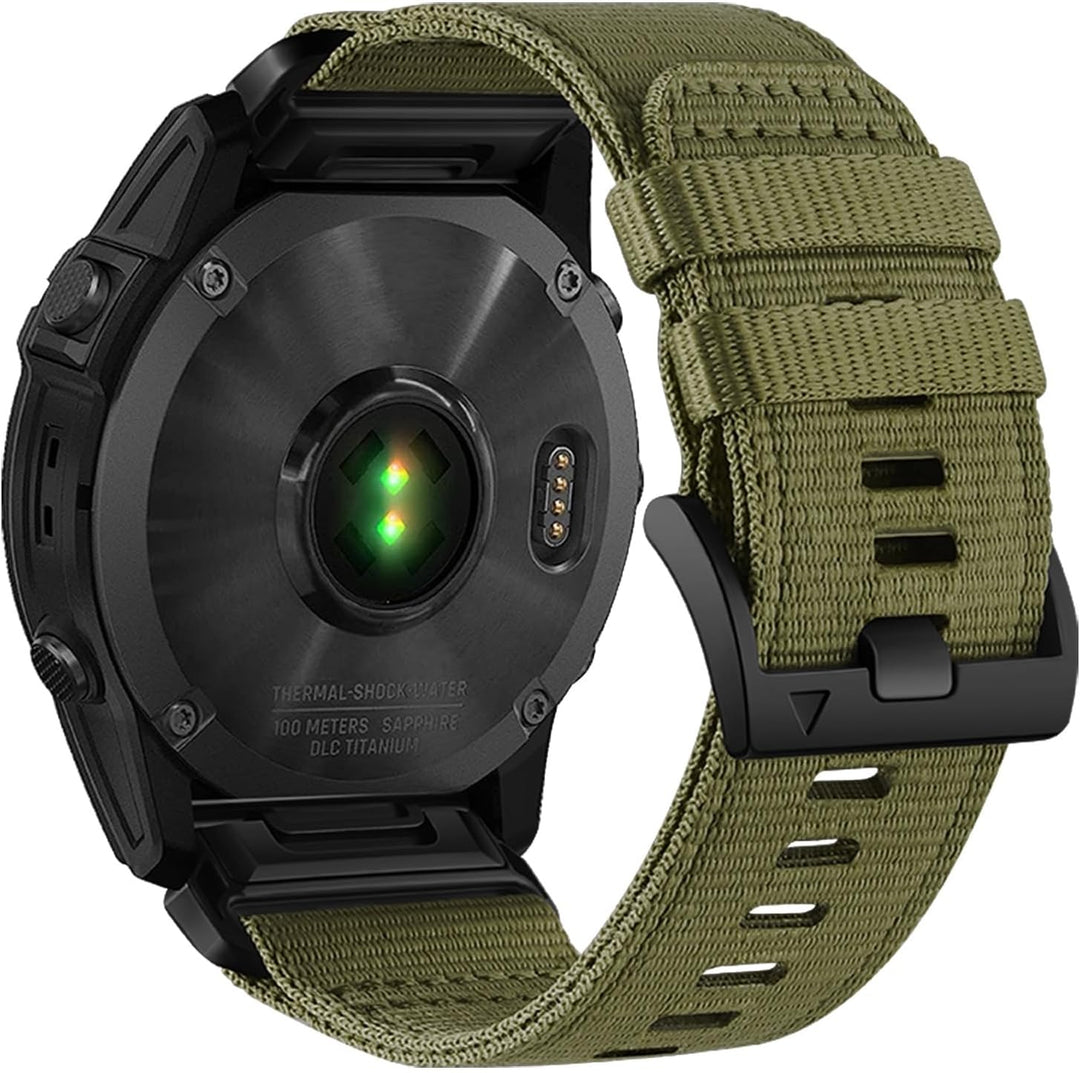 YOOSIDE Nylon Armband für Garmin Fenix 7 / Fenix 6 / Fenix 5 / epix Pro 47mm, Verbessert Quick Fit 2