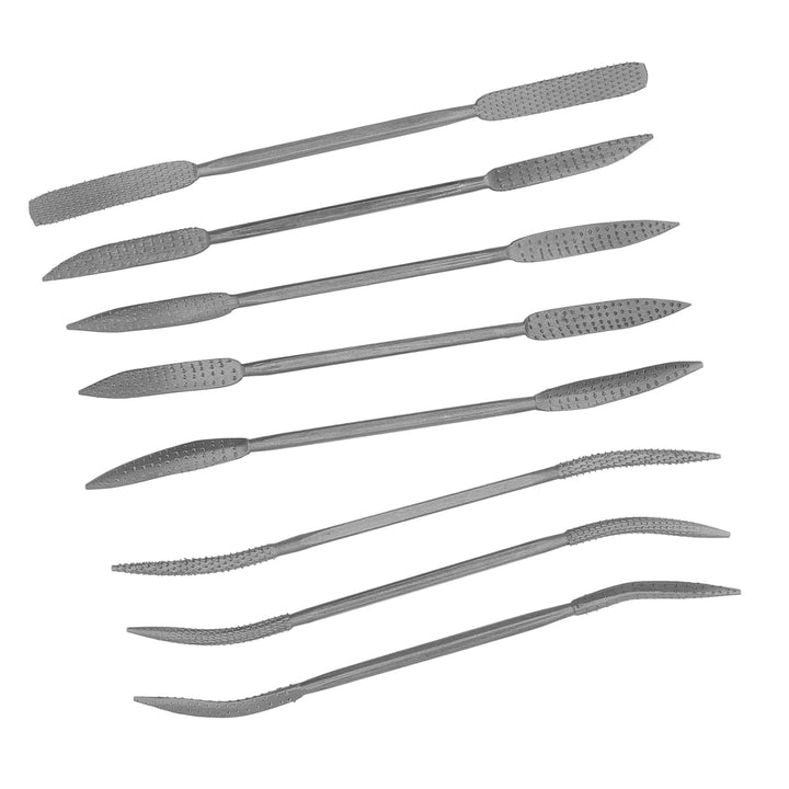 8PCS Holzfeilen und Raspeln, doppelseitiges Riffler-Holzraspel-Feilen-Set Riffler-Feilen-Set Holzfei