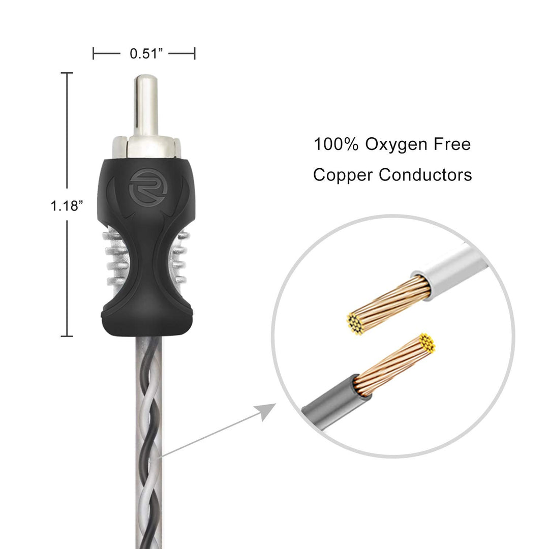 RECOIL RCI617 99,99 % sauerstofffreies Kupfer, 6-Kanal-Cinch-Audiokabel, gedrehtes Paar mit Rauschun
