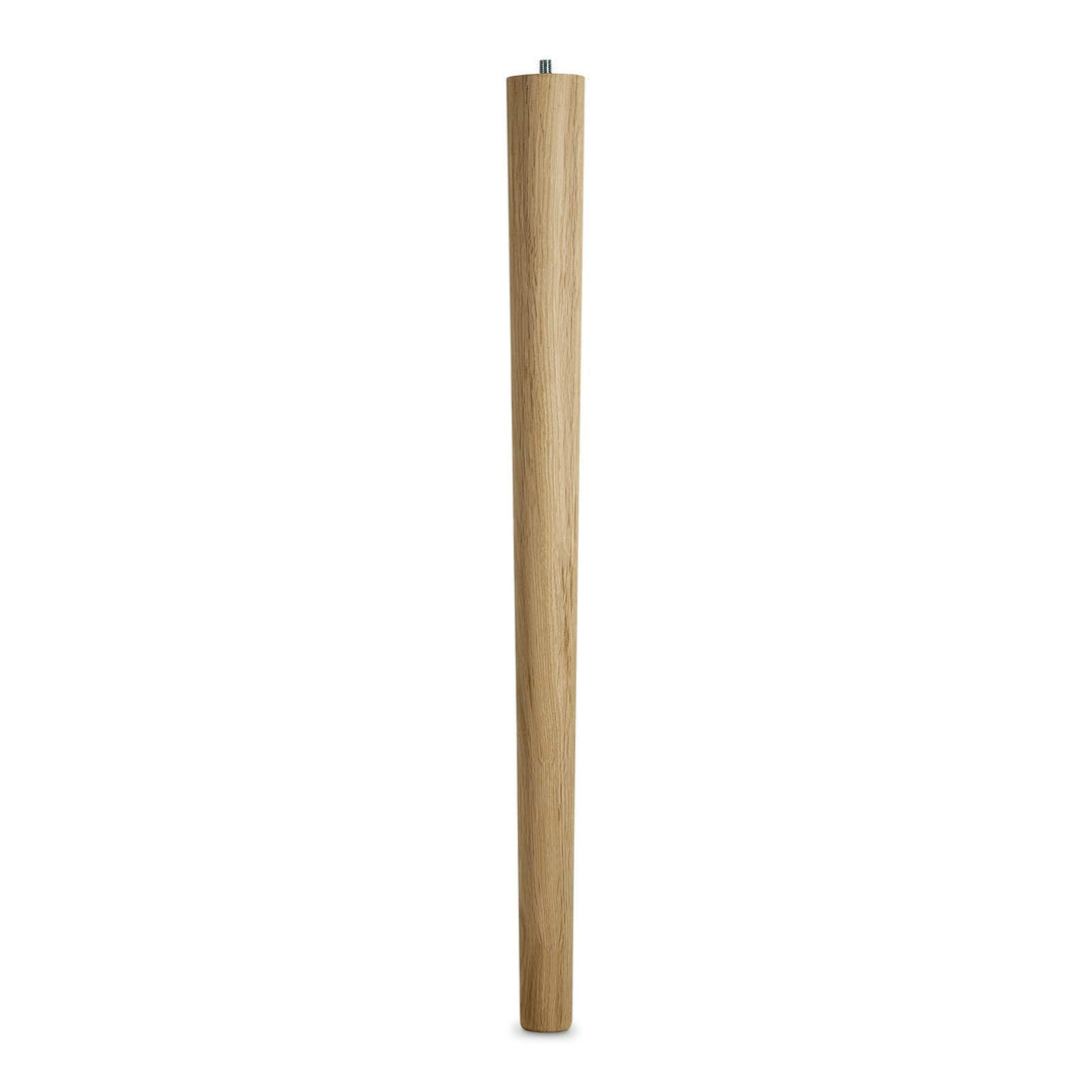 Tischbein Eiche roh H 710 mm/Ø 60/40 mm mit Gewindestift M10 Ideal für Küchen & ESS-Tische/Tischfuss