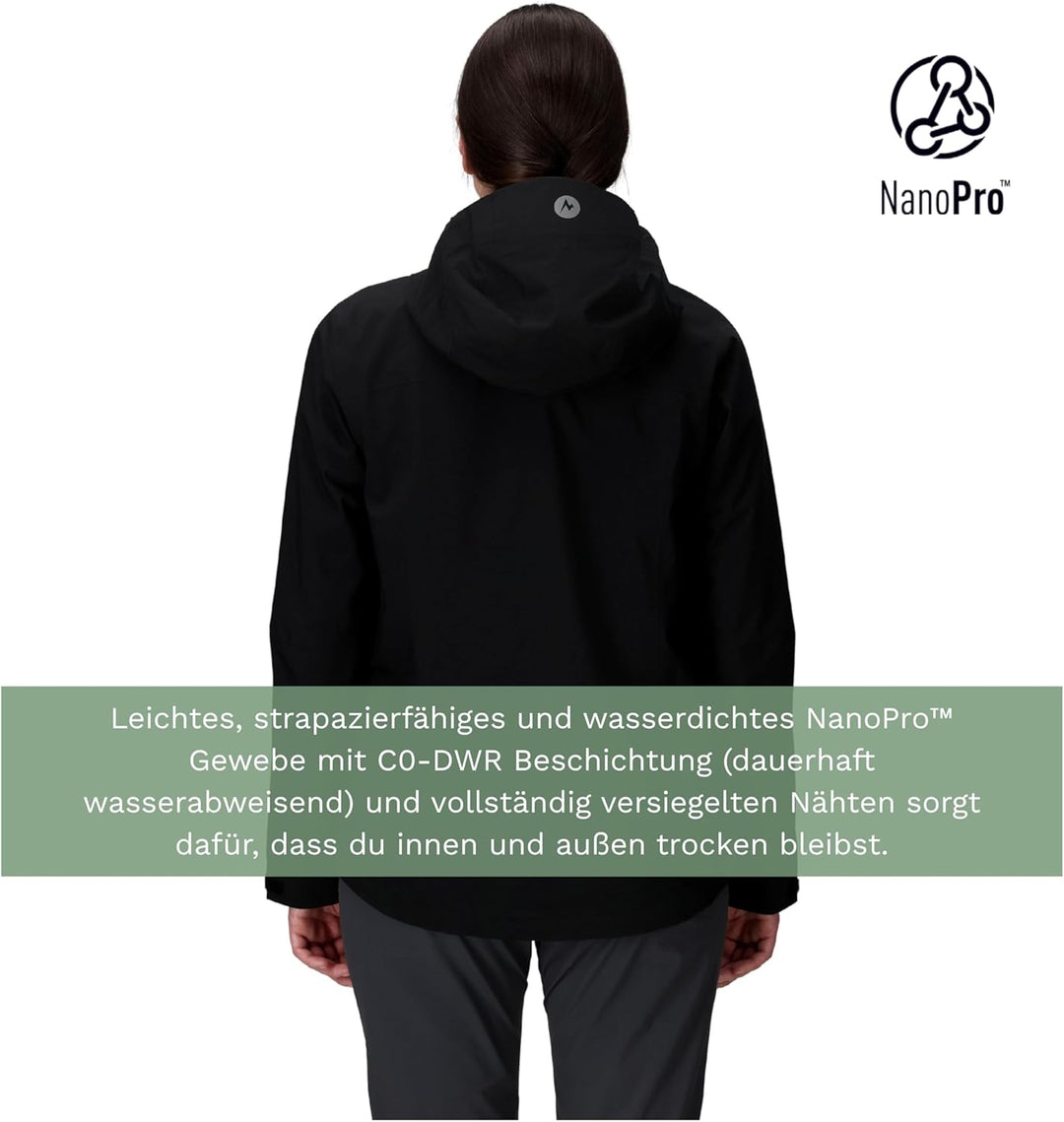 Marmot Damen Wm's Precip Eco Pro Jacket Wasserdichte Regenjacke, winddichter Regenmantel, atmungsakt