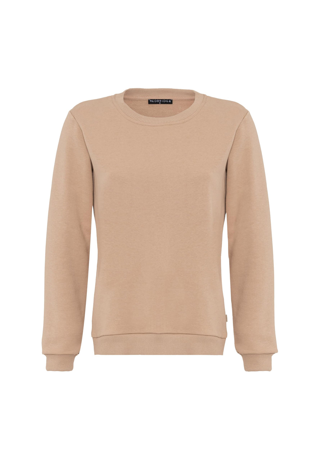 Redbridge Basic Sweatshirt Klassischer Pullover mit Rundhalsausschnitt Lässiger Stil, Beige