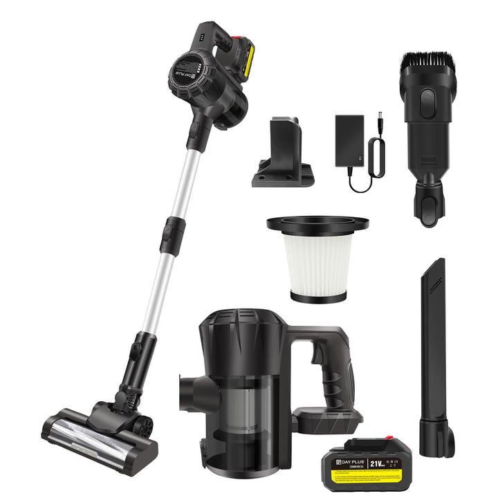 Lucn 6-in-1 kabelloser Staubsauger (Standstaubsauger + Handstaubsauger) – leicht, ohne Staubbeutel,