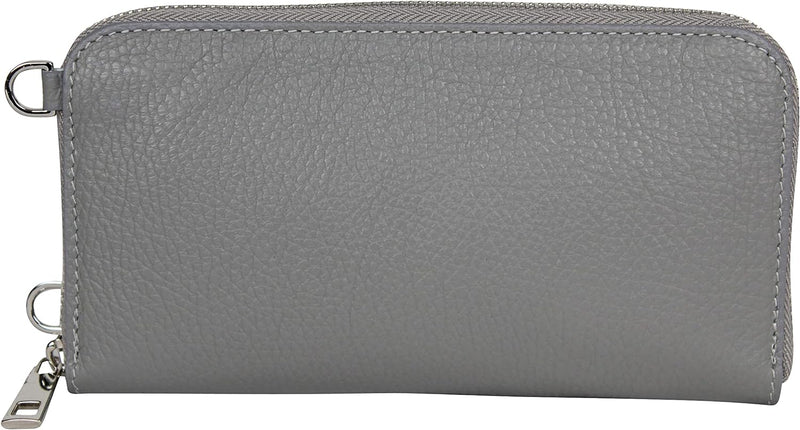 AmbraModa GLX21 - multifunktionale Damen Handytasche, Umhängetasche, Geldbörse aus echtem Leder, gee