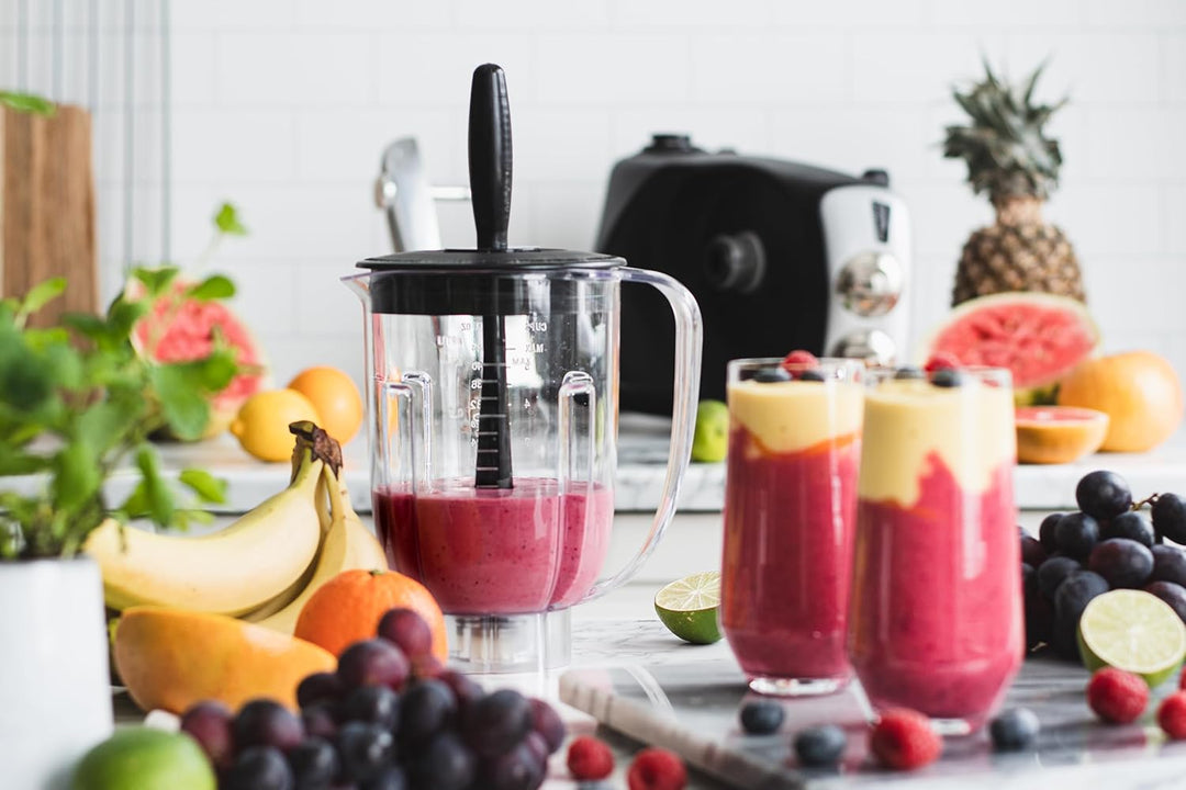 Ankarsrum Mixer + Stössel, BPA-freier 1,5 Liter Tritan Behälter | für Smoothies, Shakes, Suppen & Ei