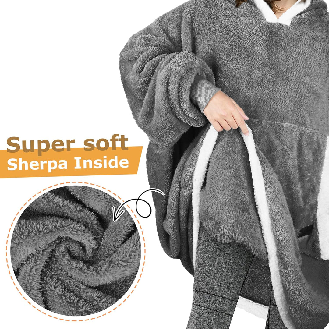 Catalonia Classy Decke mit Ärmel Oversize Hoodie Kuscheldecke-Kuscheldecke Zum Anziehen mit Ärmeln u