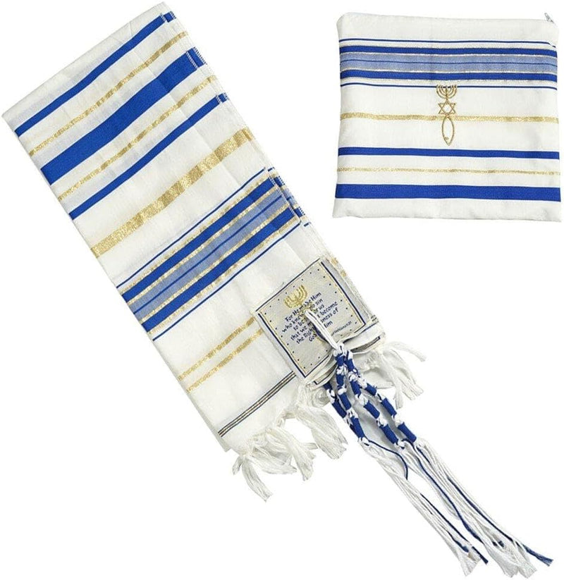 Messianischer Tallit-Gebetsschal, Israel, Jeschua, Licht der Welt, Gebetsschal, messianischer Schal,