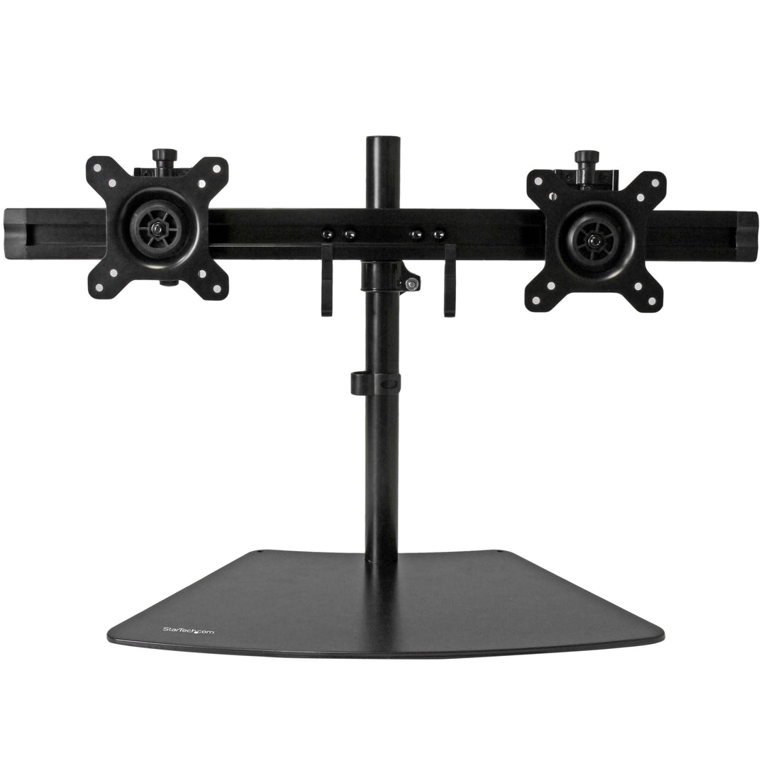 StarTech.com Dual-Monitorhalter - Monitor Halterung für zwei Displays Ständer Schwarz, Ständer Schwa