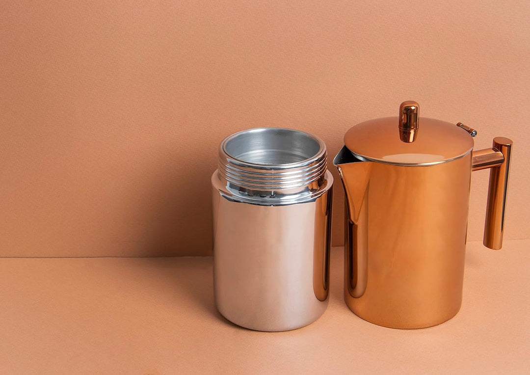 La Cafetière Espressokocher aus Kupfer Espressokocher für den Herd, Espressokocher für den Herd