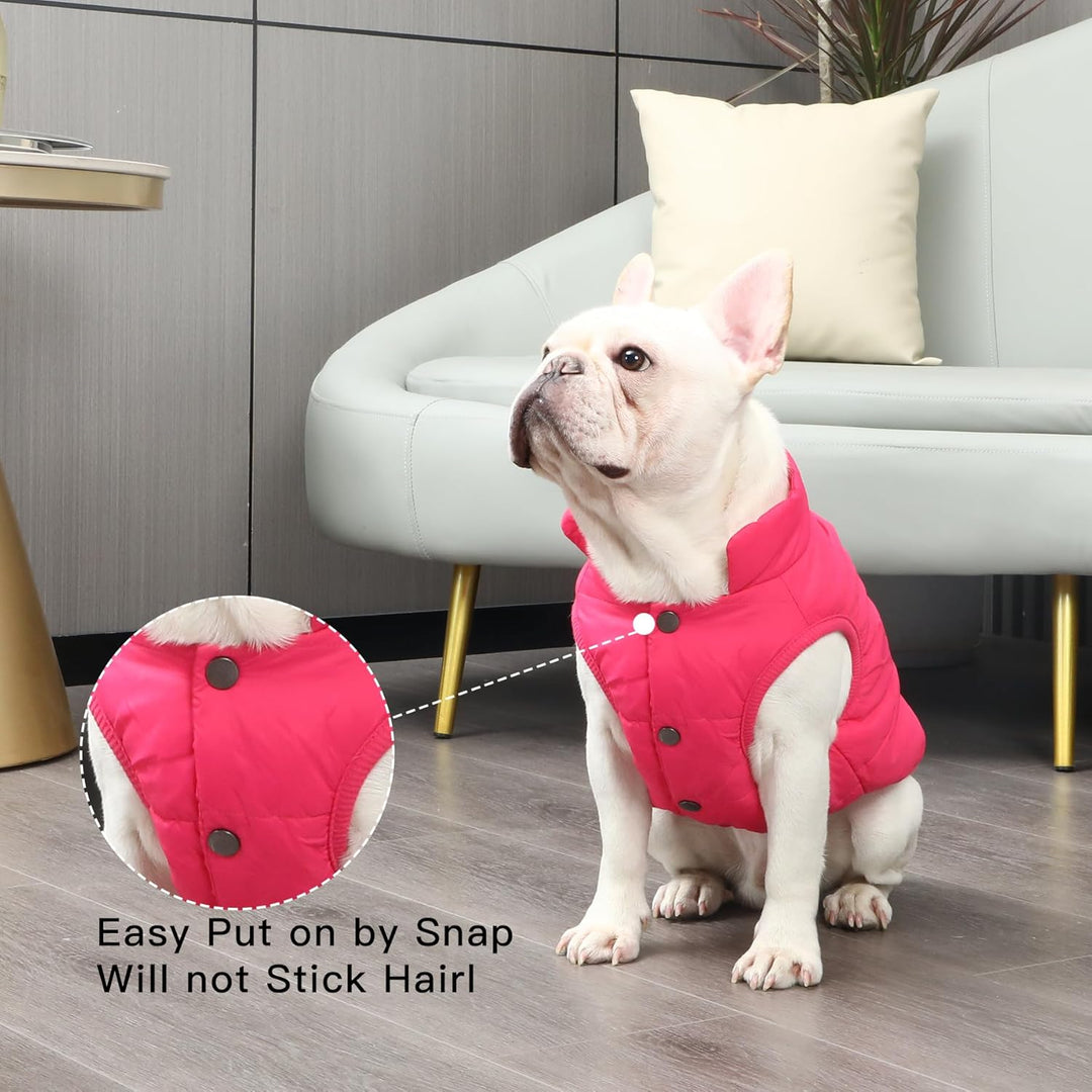2-lagige mit Fleece gefütterte Hundejacke, sehr warm für Winter und kaltes Wetter, extraweiche, wind