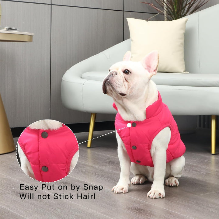 2-lagige mit Fleece gefütterte Hundejacke, sehr warm für Winter und kaltes Wetter, extraweiche, wind