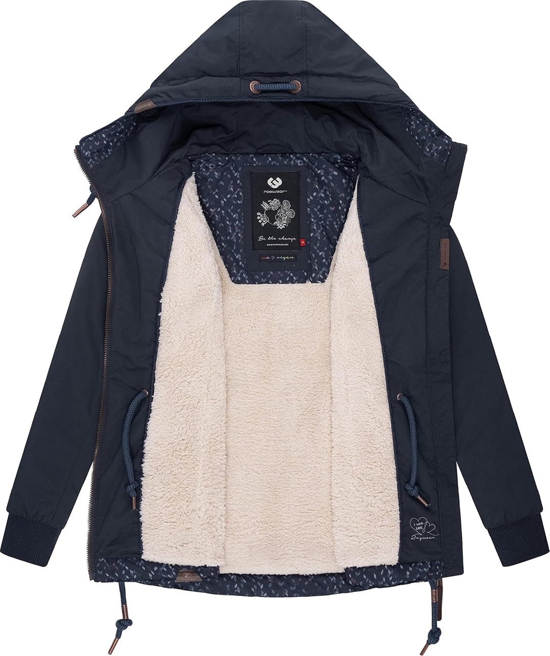 Ragwear Damen Winterjacke Outdoorjacke wasserdicht mit Kapuze YM-Danka XS-6XL L Navy022, L Navy022
