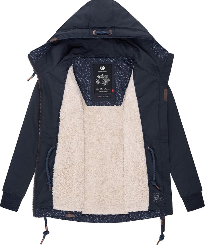 Ragwear Damen Winterjacke Outdoorjacke wasserdicht mit Kapuze YM-Danka XS-6XL L Navy022, L Navy022