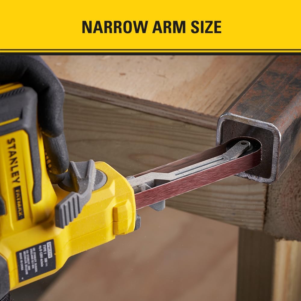STANLEY FATMAX 18V V20 Akku-Bandfeile (Power-Feile mit variabler Drehzahl, ideal zum Feilen, Entrost