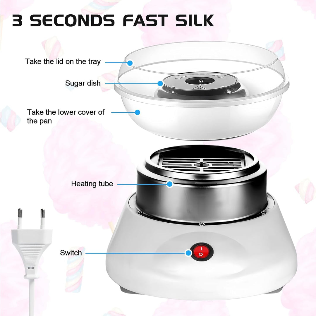 Zuckerwattemaschine, Retro Cotton Candy Machine 450 W, Zuckerwatte Maschine, Zuckerwattemaschinen Fü