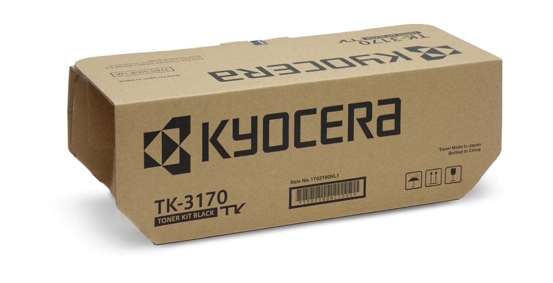 Kyocera TK-3170 Schwarz inkl. Resttonerbehälter. Original Toner-Kartusche 1T02T80NL1. Kompatibel für