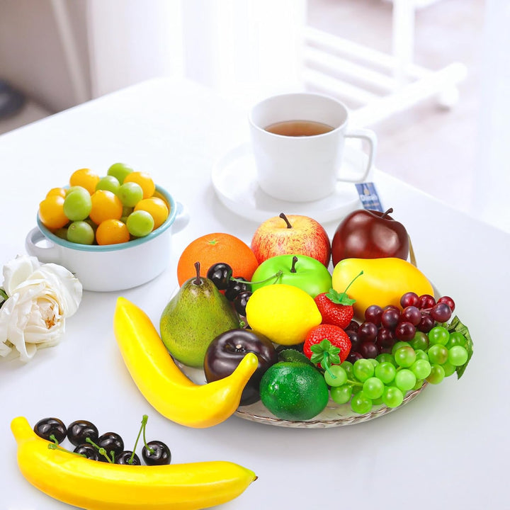 20 Stück Gefälschte Früchte, künstliche Früchte Dekor für Party Küche Tisch Centerpiece, künstliche