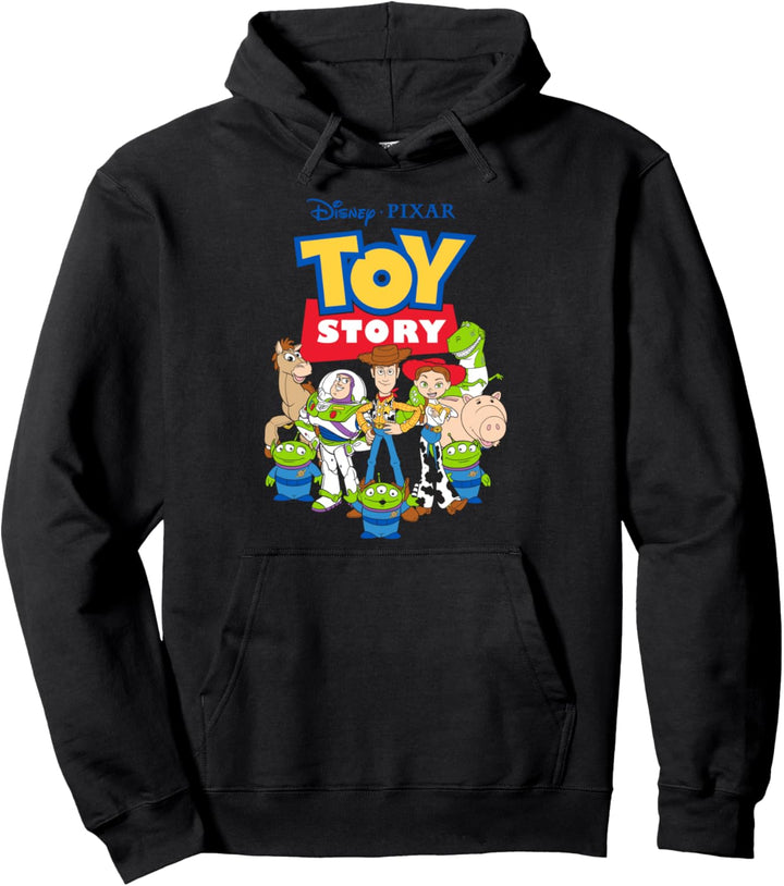 Disney Pixar Toy Story Group Shot Classic Logo Pullover Hoodie