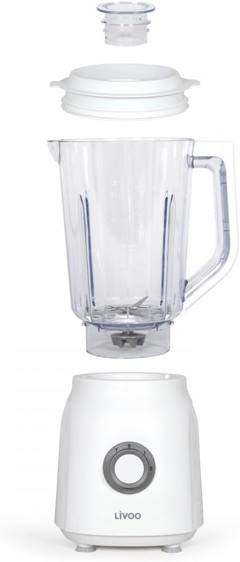 Mixer 1,5 l, 600 W, weisser Edelstahl - DOP242W
