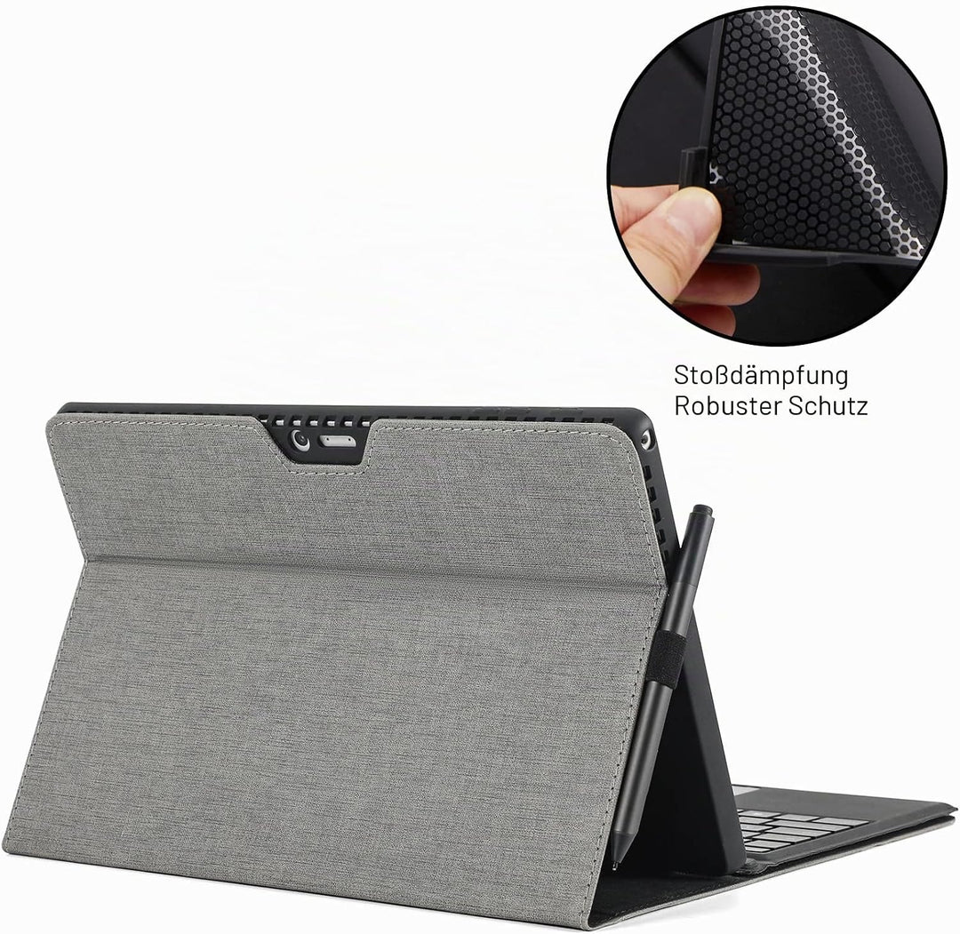 Omnpak Hülle für Microsoft Surface pro 7+/ 7/6 /5/4, Anpassbarer Betrachtungswinkel, Kompatibel mit