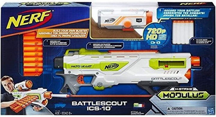 NERF Hasbro B1756EU4 - N-Strike Elite Modulus BattleScout ICS-10 Blaster, Spielzeugblaster Standardv